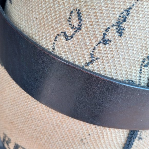 Lauren Ralph Lauren Black Leather Belt Silvertone Buckle - Picture 7 of 16